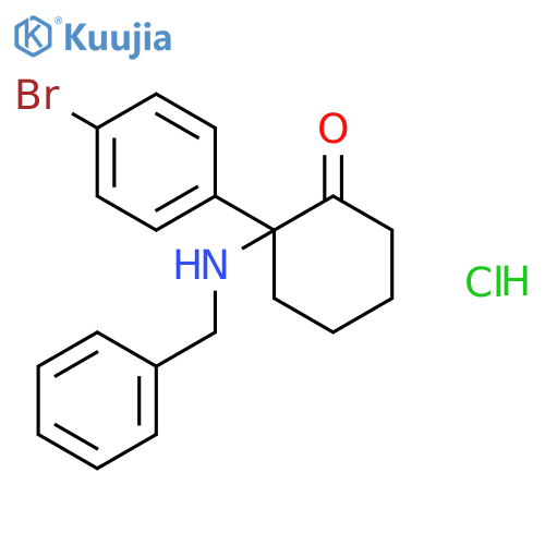 2-(benzylamino)-2-(4-bromophenyl)cyclohexanone hydrochloride structure