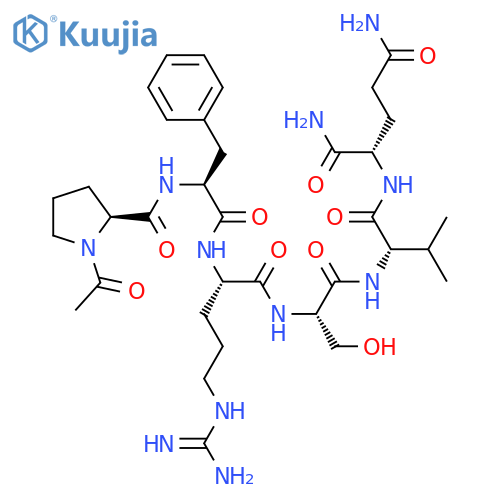 L-Glutamamide,1-acetyl-L-prolyl-L-phenylalanyl-L-arginyl-L-seryl-L-valyl- (9CI) structure