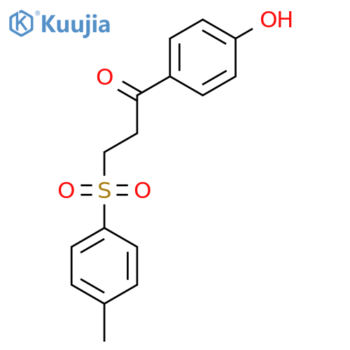 1-Propanone, 1-(4-hydroxyphenyl)-3-[(4-methylphenyl)sulfonyl]- structure