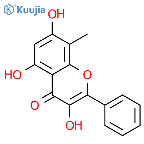 3,5,7-Trihydroxy-8-methyl-2-phenyl-chromen-4-on structure