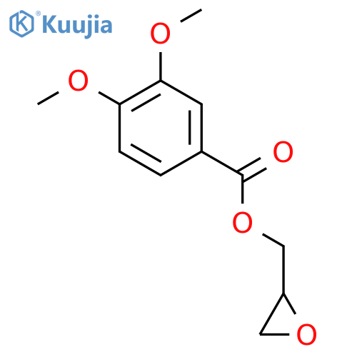 Benzoic acid,3,4-dimethoxy-, 2-oxiranylmethyl ester structure