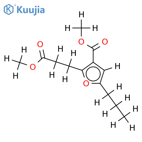 3-Methoxycarbonyl-5-propyl-2-furanpropionsaeure-methylester structure