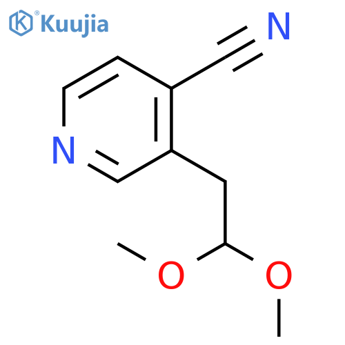4-Pyridinecarbonitrile, 3-(2,2-dimethoxyethyl)- structure