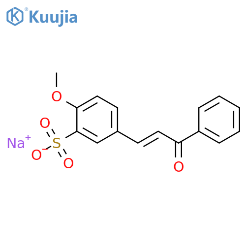 Sodium 2-methoxy-5-[3-oxo-3-phenylprop-1-en-1-yl]benzene-1-sulfonate structure