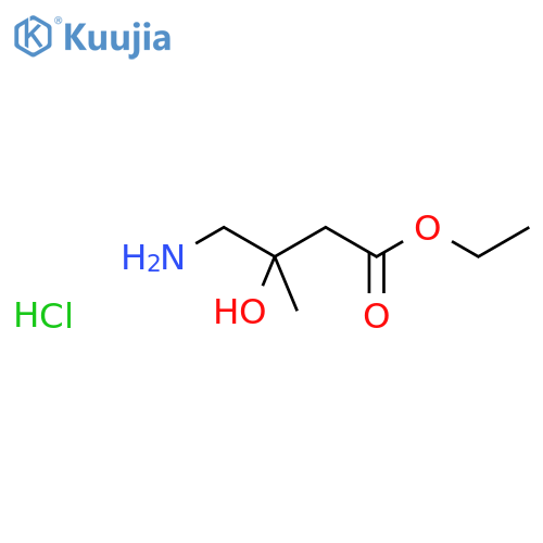 ethyl 4-amino-3-hydroxy-3-methylbutanoate hydrochloride structure