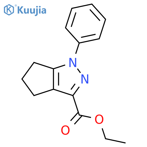 ethyl 1-phenyl-1H,4H,5H,6H-cyclopentacpyrazole-3-carboxylate structure