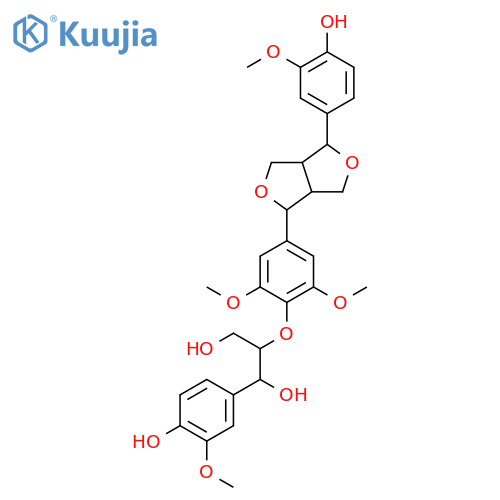 2-[2,6-Dimethoxy-4-[tetrahydro-4-(4-hydroxy-3-methoxyphenyl)-1H,3H-furo[3,4-c]furan-1-yl]phenoxy]-1-(4-hydroxy-3-methoxyphenyl)-1,3-propanediol structure