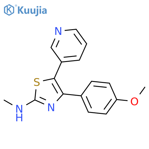 4-(4-methoxyphenyl)-N-methyl-5-pyridin-3-yl-1,3-thiazol-2-amine structure