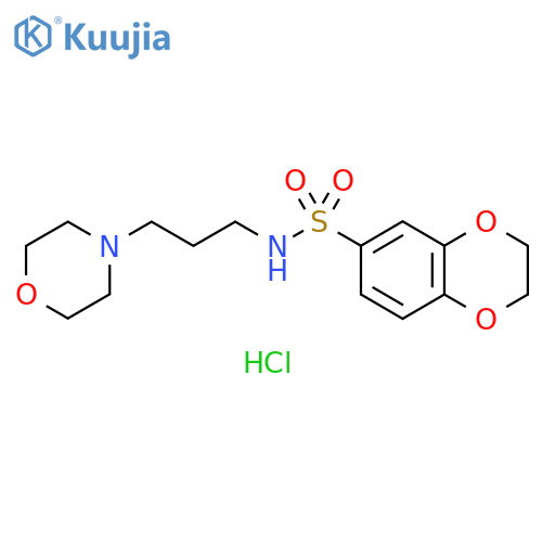 N-3-(morpholin-4-yl)propyl-2,3-dihydro-1,4-benzodioxine-6-sulfonamide hydrochloride structure