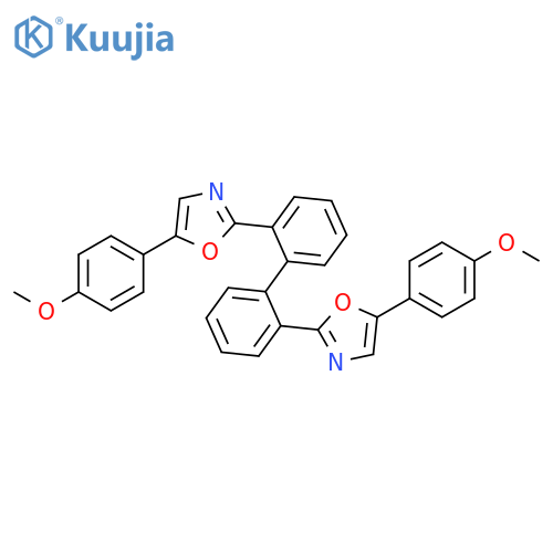 Oxazole, 2,2'-[1,1'-biphenyl]-2,2'-diylbis[5-(4-methoxyphenyl)- structure