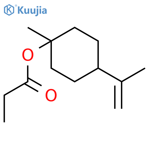 1-methyl-4-(1-methylvinyl)cyclohexyl propionate structure