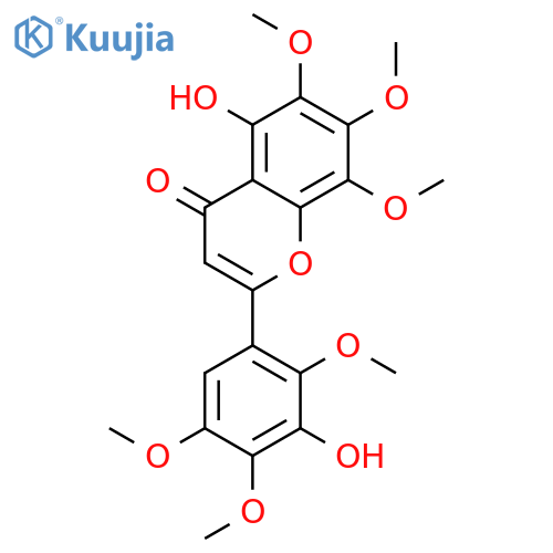 5,3'-dihydroxy-6,7,8,2',4',5'-hexamethoxyflavone structure