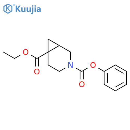 3-Azabicyclo[4.1.0]heptane-3,6-dicarboxylic acid, 6-ethyl 3-phenyl ester structure