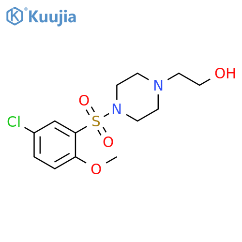2-4-(5-chloro-2-methoxybenzenesulfonyl)piperazin-1-ylethan-1-ol structure