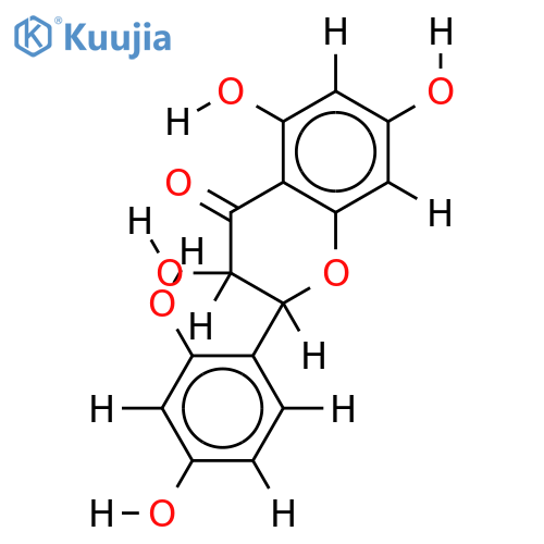 (+-)-2r-(2,4-Dihydroxy-phenyl)-3t,5,7-trihydroxy-chroman-4-on structure
