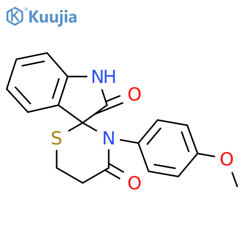 3'-(4-Methoxyphenyl)-1,2-dihydrospiro[indole-3,2'-[1,3]thiazinane]-2,4'-dione structure