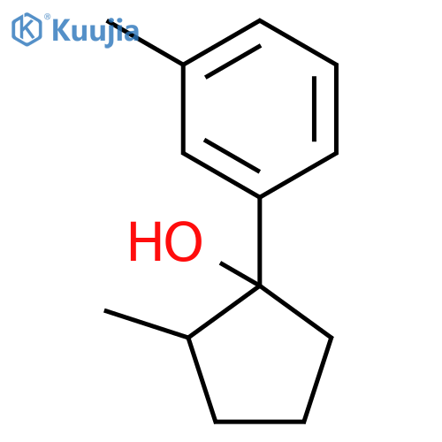 2-methyl-1-(3-methylphenyl)cyclopentan-1-ol structure