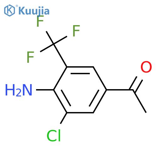 1-[4-amino-3-chloro-5-(trifluoromethyl)phenyl]ethan-1-one structure