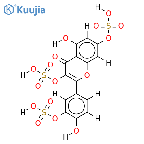3,3',7-Tri-O-sulfate-3,3',4',5,7-Pentahydroxyflavone structure
