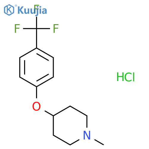 Piperidine, 1-methyl-4-[4-(trifluoromethyl)phenoxy]-, hydrochloride structure