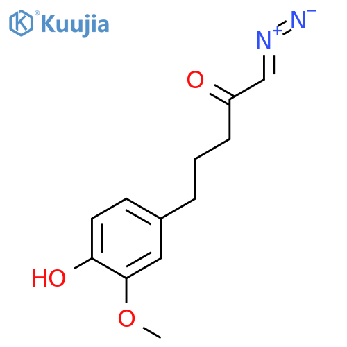 2-Pentanone, 1-diazo-5-(4-hydroxy-3-methoxyphenyl)- structure