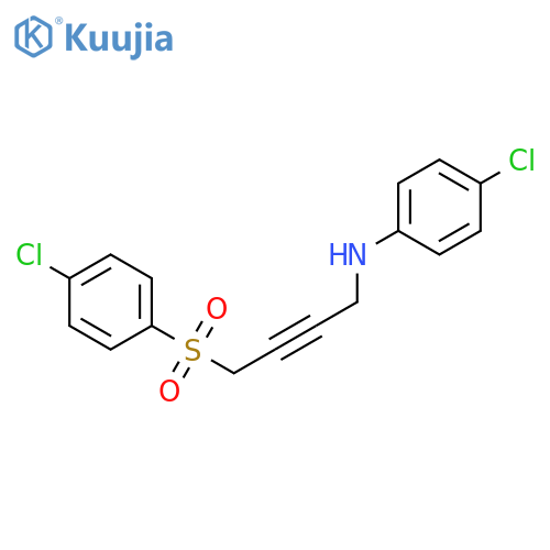 Benzenamine, 4-chloro-N-[4-[(4-chlorophenyl)sulfonyl]-2-butynyl]- structure