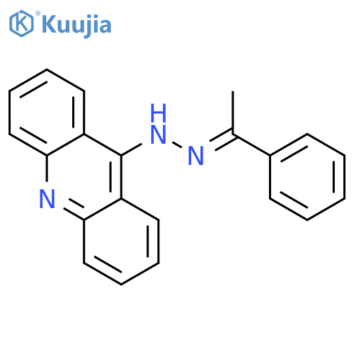 9-[(2Z)-2-(1-phenylethylidene)hydrazinyl]acridine structure
