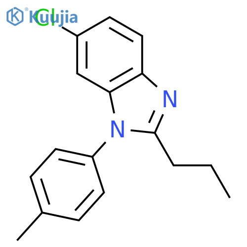 1H-Benzimidazole, 6-chloro-1-(4-methylphenyl)-2-propyl- structure