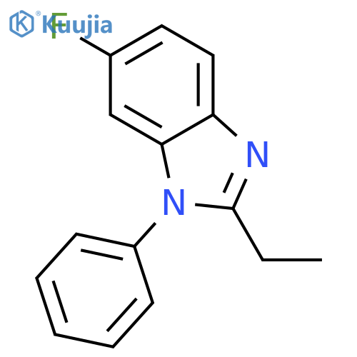 1H-Benzimidazole, 2-ethyl-6-fluoro-1-phenyl- structure