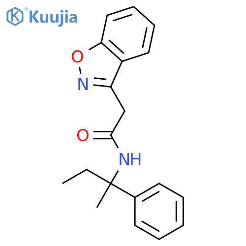 2-(1,2-benzoxazol-3-yl)-N-(2-phenylbutan-2-yl)acetamide structure