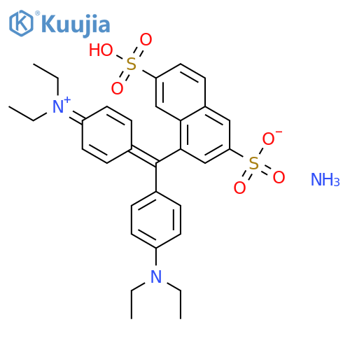 Ethanaminium,N-[4-[[4-(diethylamino)phenyl](3,7-disulfo-1-naphthalenyl)methylene]-2,5-cyclohexadien-1-ylidene]-N-ethyl-,inner salt, ammonium salt (1:1) structure