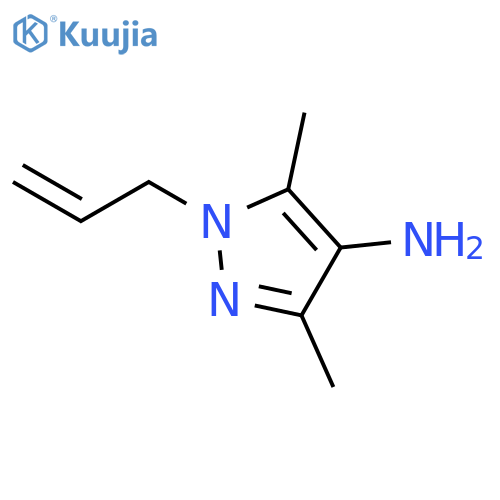 1H-Pyrazol-4-amine, 3,5-dimethyl-1-(2-propenyl)- (9CI) structure