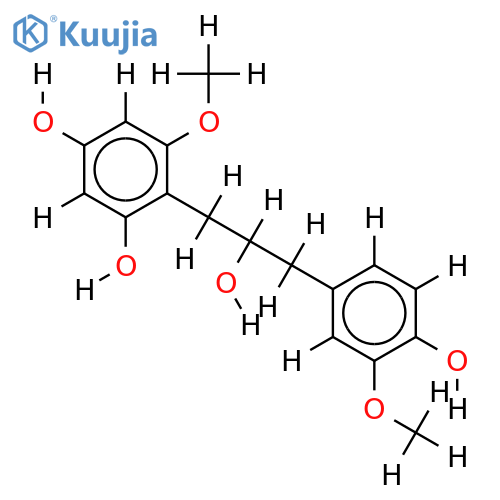 1-(4',6'-dihydroxy-2'-methoxyphenyl)-3-(4''-hydroxy-3''-methoxyphenyl)propan-2-ol structure