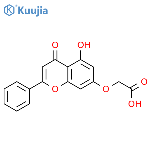 (5-Hydroxy-4-oxo-2-phenyl-4H-chromen-7-yl)oxy-acetic Acid structure