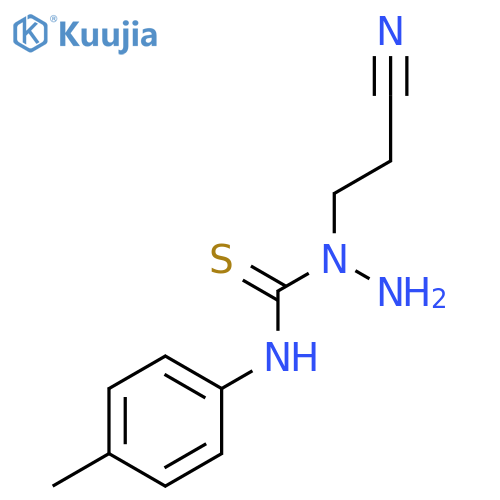 Hydrazinecarbothioamide, 1-(2-cyanoethyl)-N-(4-methylphenyl)- structure
