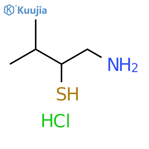 2-Butanethiol, 1-amino-3-methyl-, hydrochloride (1:1) structure