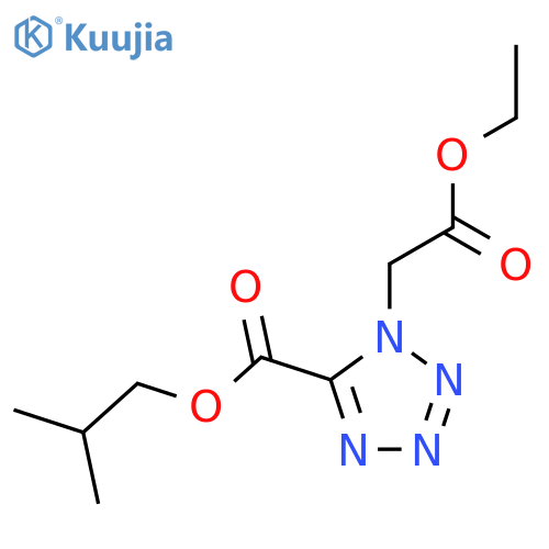 1H-Tetrazole-1-acetic acid, 5-[(2-methylpropoxy)carbonyl]-, ethyl ester structure