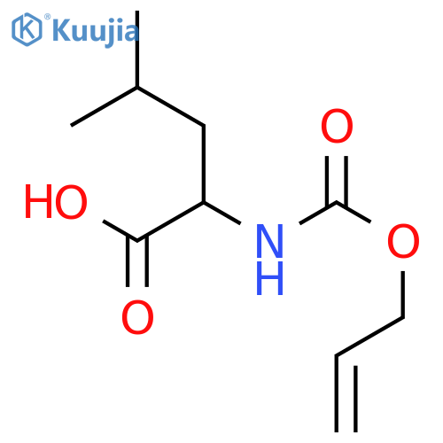 (2S)-4-methyl-2-{(prop-2-en-1-yloxy)carbonylamino}pentanoic acid structure