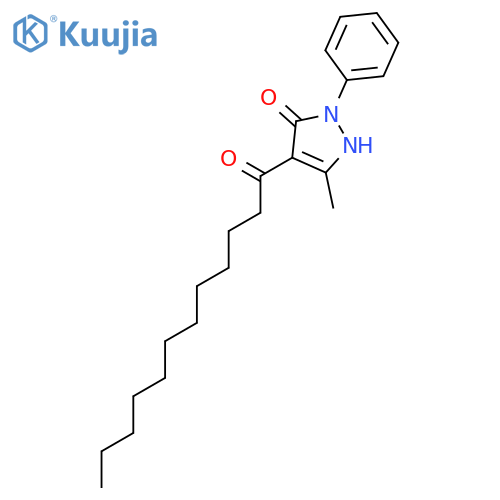3H-Pyrazol-3-one, 1,2-dihydro-5-methyl-4-(1-oxododecyl)-2-phenyl- structure