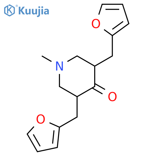4-Piperidinone, 3,5-bis(2-furanylmethyl)-1-methyl- structure