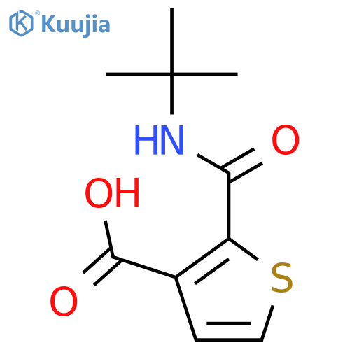 2-(N-tert-butylcarbamoyl)thiophene-3-carboxylic acid structure