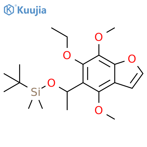 Benzofuran, 5-[1-[[(1,1-dimethylethyl)dimethylsilyl]oxy]ethyl]-6-ethoxy-4,7-dimethoxy- structure