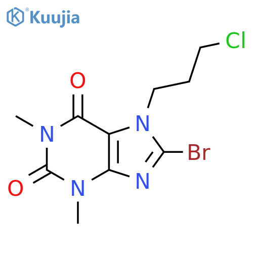 8-Bromo-7-(3-chloropropyl)-1,3-dimethyl-2,3,6,7-tetrahydro-1H-purine-2,6-dione structure