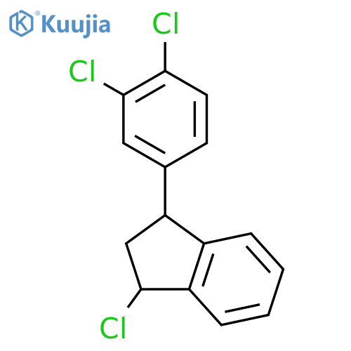 1H-Indene, 1-chloro-3-(3,4-dichlorophenyl)-2,3-dihydro-, (1R,3R)-rel- structure