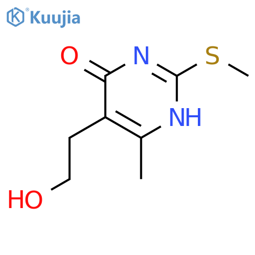 5-(2-hydroxyethyl)-6-methyl-2-(methylsulfanyl)-4(3H)-pyrimidinone structure