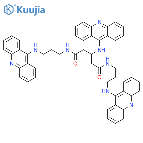 3-(acridin-9-ylamino)-N,N'-bis[3-(acridin-9-ylamino)propyl]pentanediamide structure
