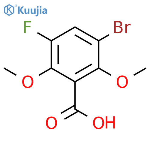 Benzoic acid, 3-bromo-5-fluoro-2,6-dimethoxy- structure