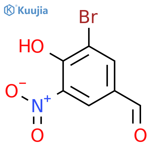 3-Bromo-4-hydroxy-5-nitrobenzaldehyde structure