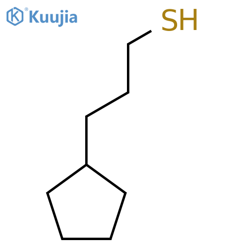 3-cyclopentylpropane-1-thiol structure