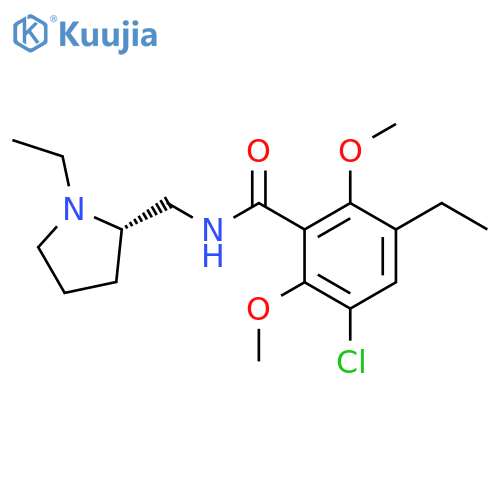 Benzamide, 3-chloro-5-ethyl-N-[(1-ethyl-2-pyrrolidinyl)methyl]-2,6-dimethoxy-, (S)- (9CI) structure